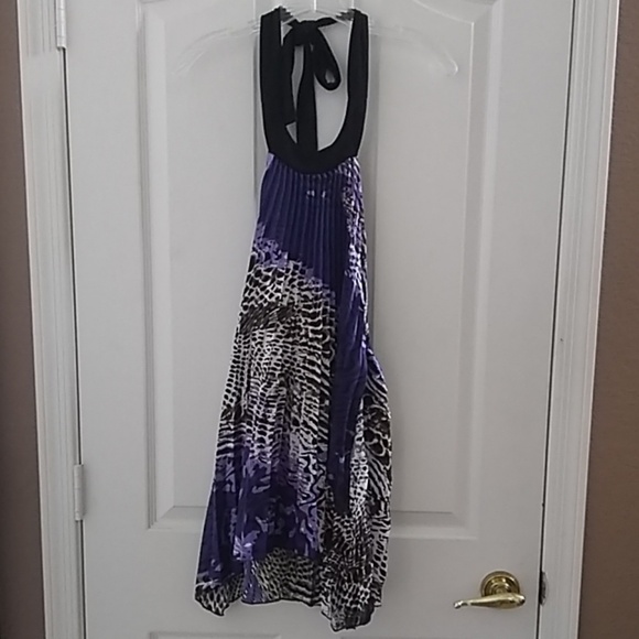 Ladies' Dots Pleated Halter Top (L) - Picture 1 of 6
